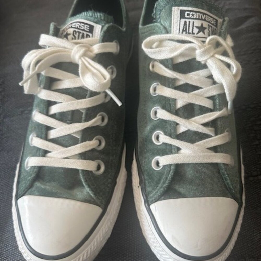Converse CT All Star Low Ox Deep Emerald Green Velvet - Women's 7